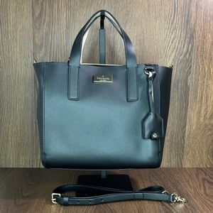 Kate Spade Black Structured Tote Bag